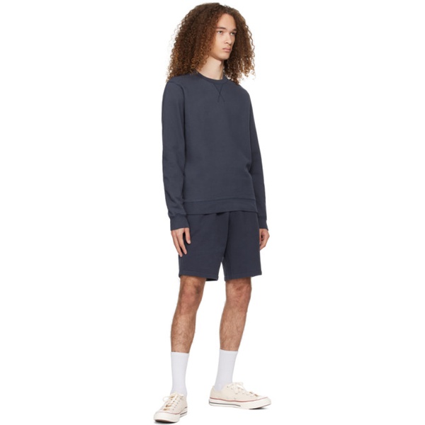  선스펠 Sunspel Navy Relaxed-Fit Shorts 241128M193000