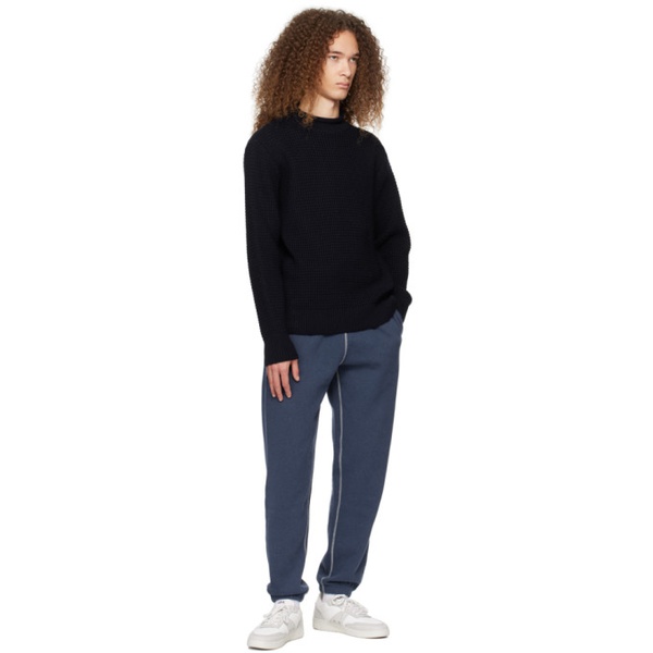  선스펠 Sunspel Navy Fisherman Turtleneck 241128M205000