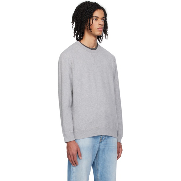  선스펠 Sunspel Gray V-Stitch Sweatshirt 242128M204001