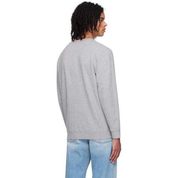  선스펠 Sunspel Gray V-Stitch Sweatshirt 242128M204001