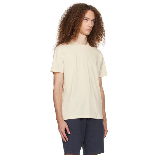  선스펠 Sunspel Beige Riviera T-Shirt 241128M213003