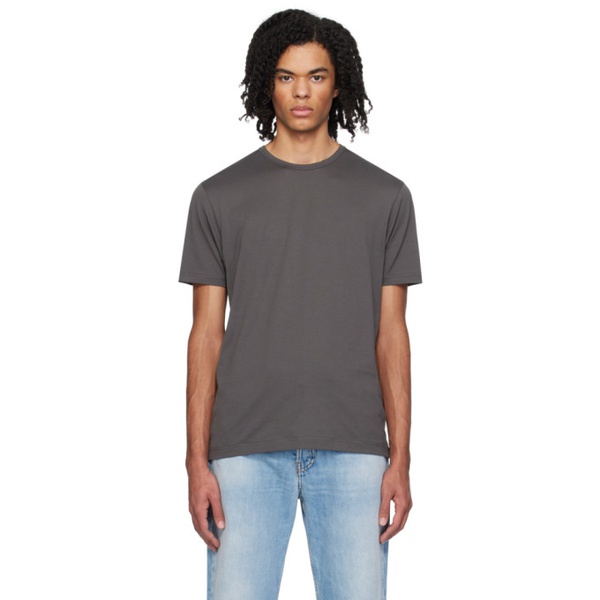  선스펠 Sunspel Gray Classic T-Shirt 242128M213013