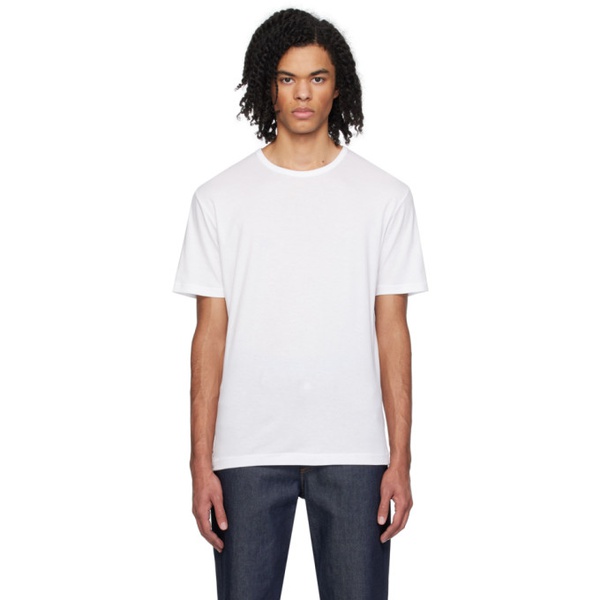  선스펠 Sunspel White Smooth T-Shirt 242128M213010