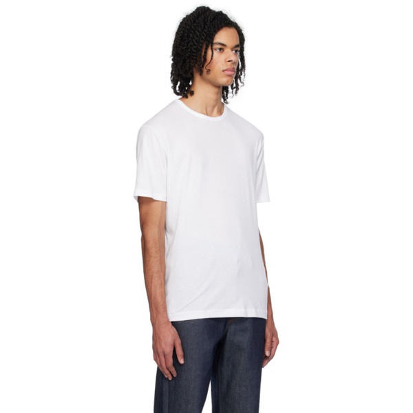  선스펠 Sunspel White Smooth T-Shirt 242128M213010