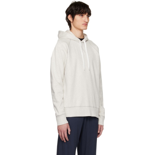  선스펠 Sunspel 오프화이트 Off-White Contrast Stitch Hoodie 231128M202007