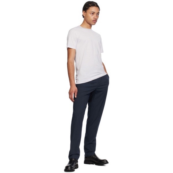  선스펠 Sunspel White & Gray Classic T-Shirt 241128M213016