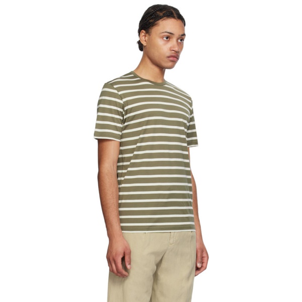  선스펠 Sunspel Khaki & 오프화이트 Off-White Classic T-Shirt 241128M213017