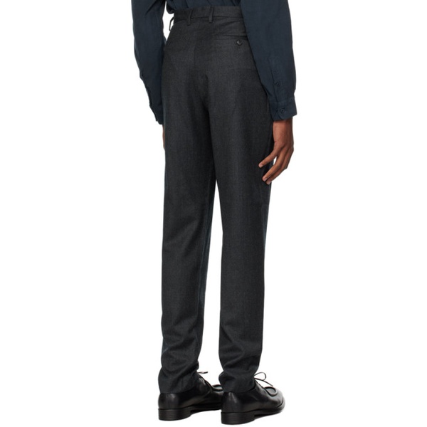  선스펠 Sunspel Gray Pleated Trousers 232128M191003