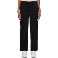 선스펠 Sunspel Black Tapered Trousers 231128F087002