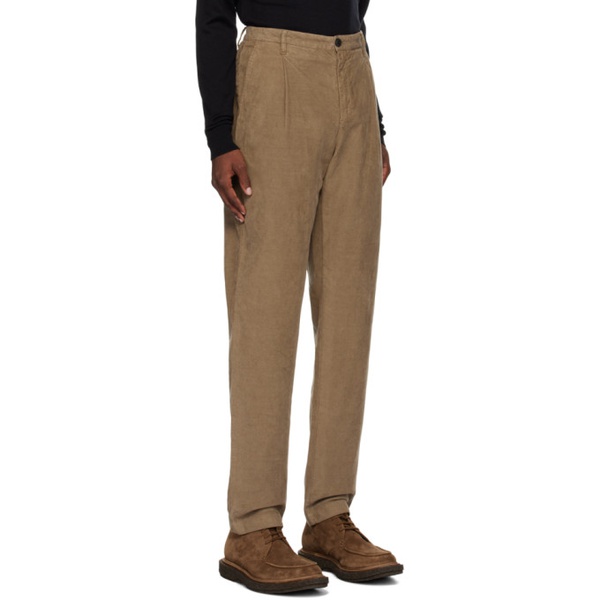  선스펠 Sunspel Brown Pleated Trousers 232128M191004