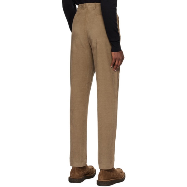  선스펠 Sunspel Brown Pleated Trousers 232128M191004