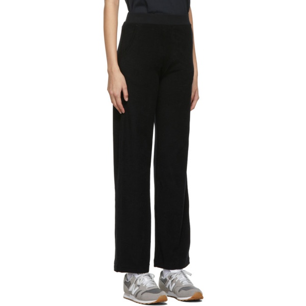  선스펠 Sunspel Black Towelling Trousers 221128F086002