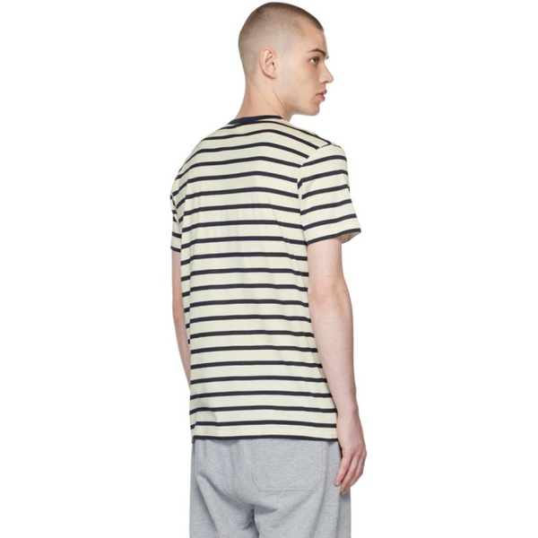  선스펠 Sunspel 오프화이트 Off-White Classic Breton Striped T-Shirt 222128M213033