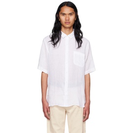 선스펠 Sunspel White Spread Collar Shirt 231128M192009