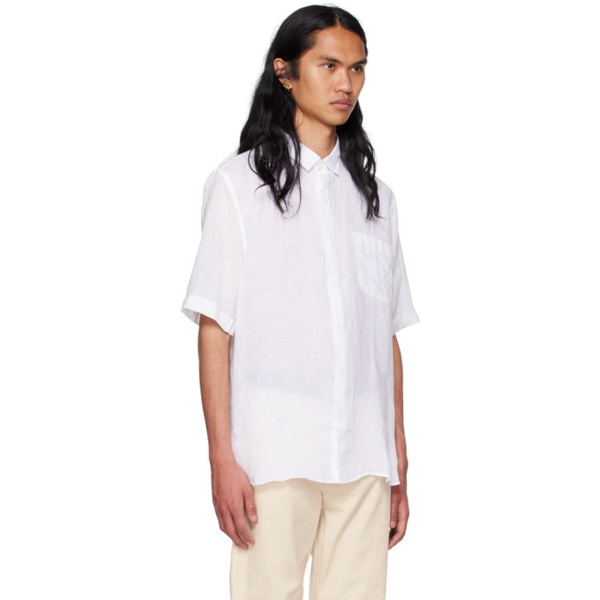  선스펠 Sunspel White Spread Collar Shirt 231128M192009