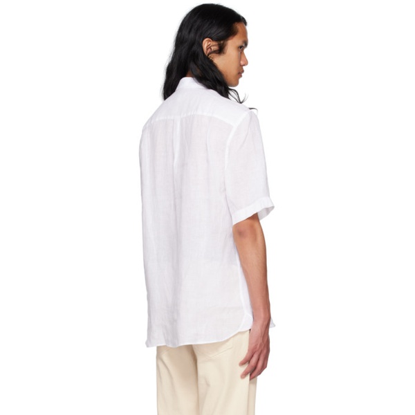 선스펠 Sunspel White Spread Collar Shirt 231128M192009