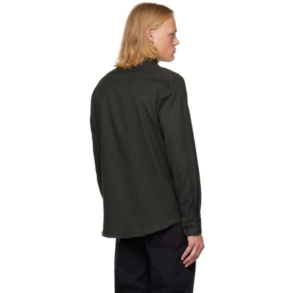  선스펠 Sunspel Gray Patch Pocket Shirt 222128M192004