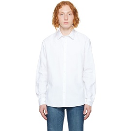 선스펠 Sunspel White Buttoned Shirt 222128M213014
