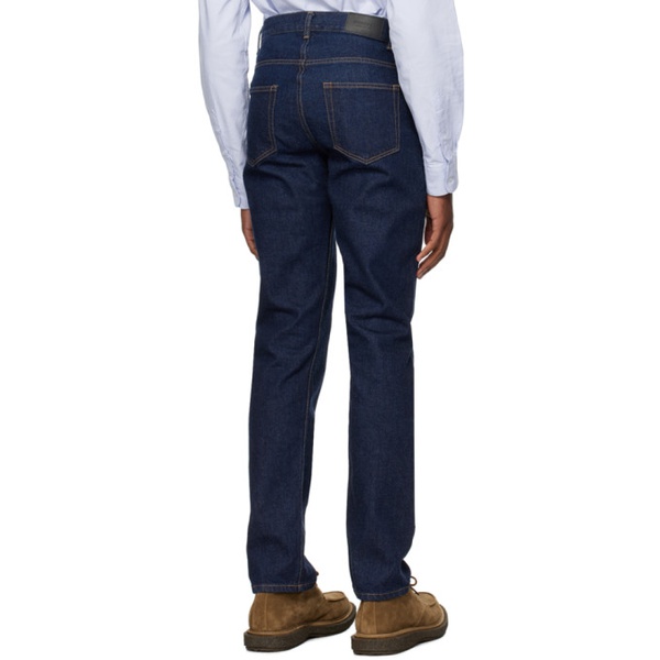  선스펠 Sunspel Navy Regular Fit Jeans 232128M186001