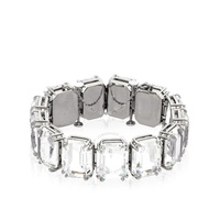 Swarovski Ladies Millenia Rhodium Plated Octagon Cut Oversized Crystals Bracelet 5599192