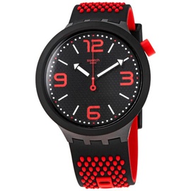 Swatch MEN'S BBBlood Silicone Black Dial Watch SO27B102