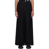TAAKK Black Garment-Dyed Trousers 241791M191000