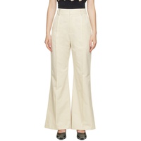 THIRD FORM 오프화이트 Off-White Line Through Trousers 222477F087011