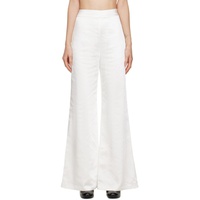 THIRD FORM White Flare Trousers 231477F087001