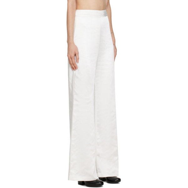  THIRD FORM White Flare Trousers 231477F087001