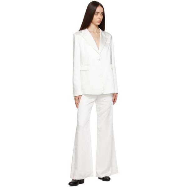  THIRD FORM White Flare Trousers 231477F087001
