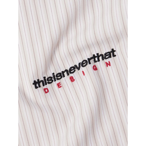  디스이즈네버댓 THISISNEVERTHAT DSN Button-Down Collar Logo-Embroidered Striped Cotton Oxford Shirt 1647597327307956