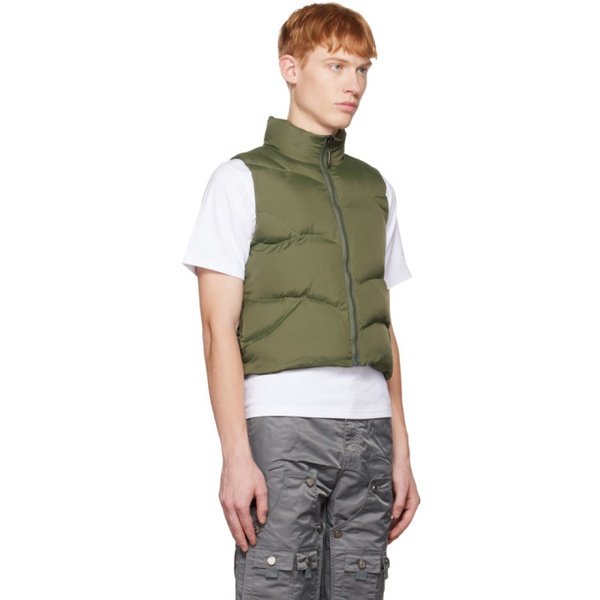  TOMBOGO Green Leaf Puffer Vest 222425M178001