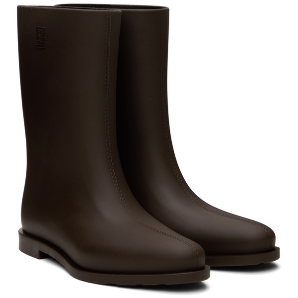 TOTEME Brown The Rain Boot Boots 232771F113003