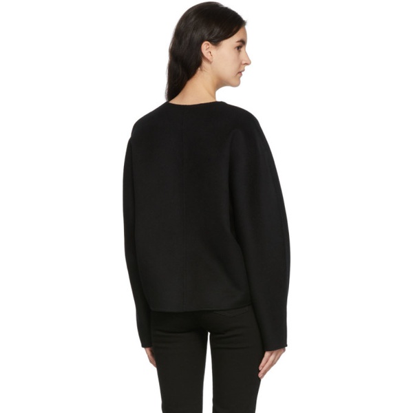  TOTEME Black Double Wool Cashmere Sweater 212771F100011