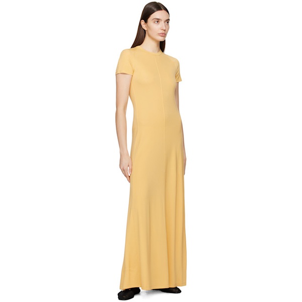  TOTEME Yellow Fluid Maxi Dress 241771F055012