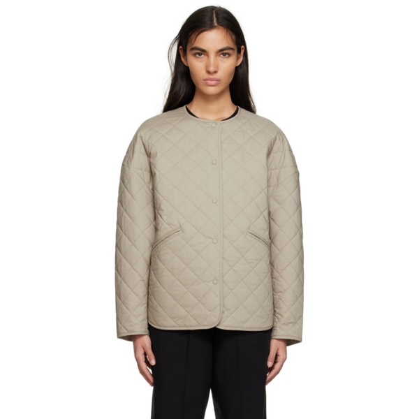  TOTEME Khaki Quilted Jacket 231771F061002