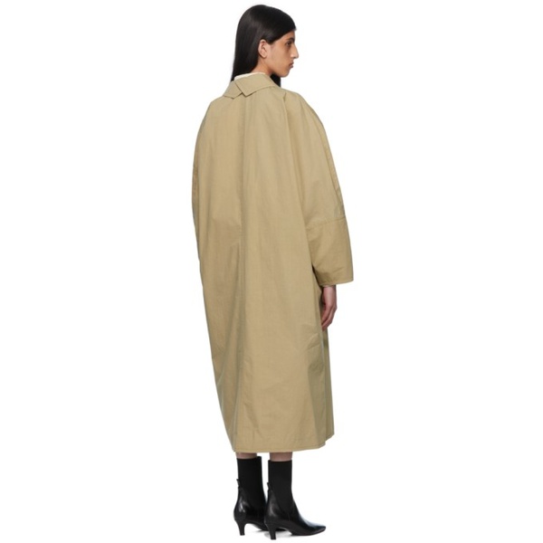  TOTEME Beige Open Front Trench Coat 222771F067001