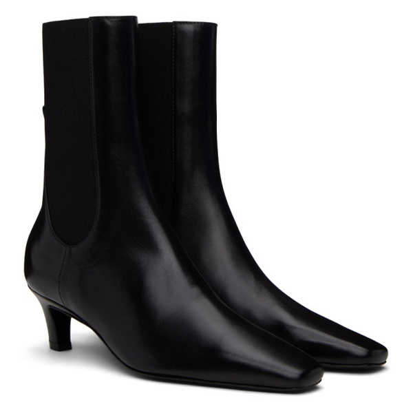  TOTEME Black The Mid Heel Boots 241771F113001