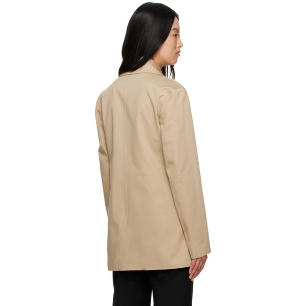  TOTEME Beige Double-Breasted Jacket 232771F063003