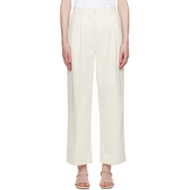 TOTEME 오프화이트 Off-White Pleated Trousers 242771F087004