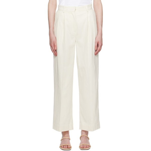  TOTEME 오프화이트 Off-White Pleated Trousers 242771F087004