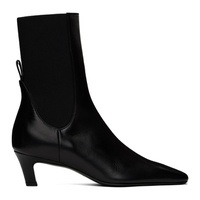 TOTEME Black The Mid Heel Leather Boots 242771F113000