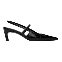 TOTEME Black The Sharp Slingback Heels 242771F122004