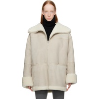 TOTEME 오프화이트 Off-White Signature Shearling Jacket 231771F062003