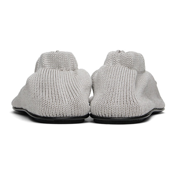  TOTEME Gray The Knitted Ballerina Flats 242771F118000