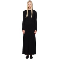 TOTEME Black Long-Sleeve Maxi Dress 242771F055013