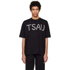 TSAU Black Printed T-Shirt 231850M213002