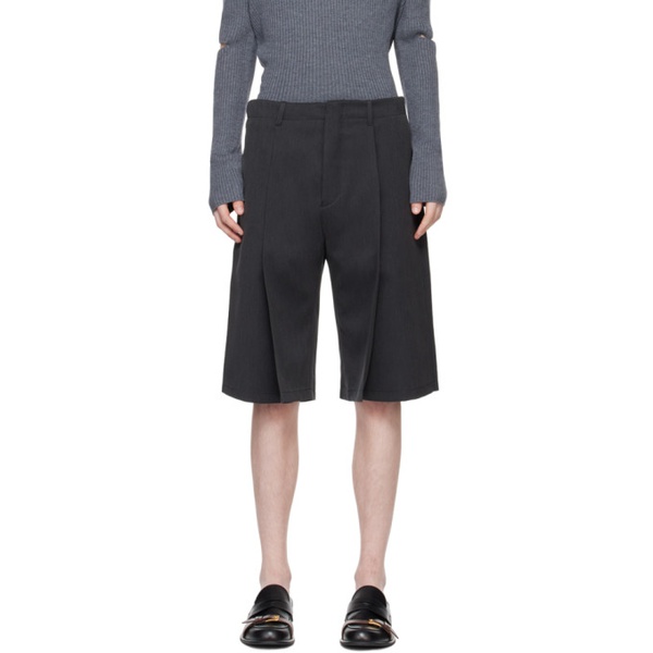  T/SEHNE Gray Tailored Shorts 241612M193007