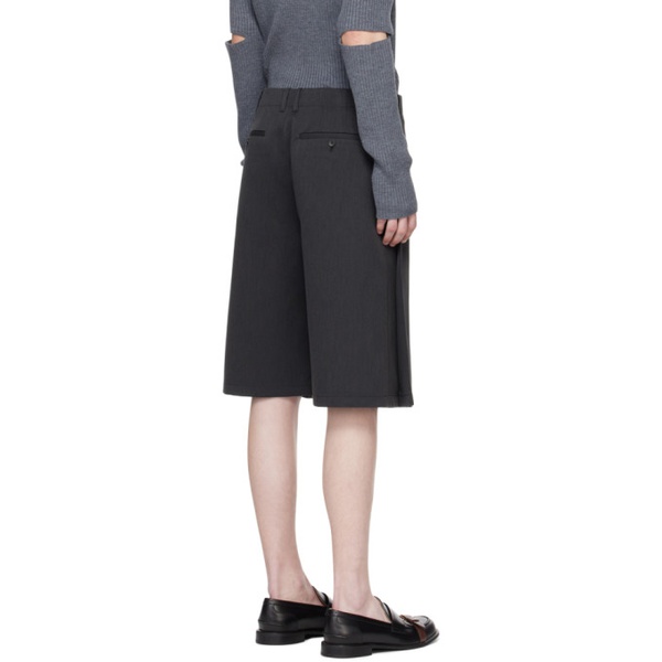  T/SEHNE Gray Tailored Shorts 241612M193007