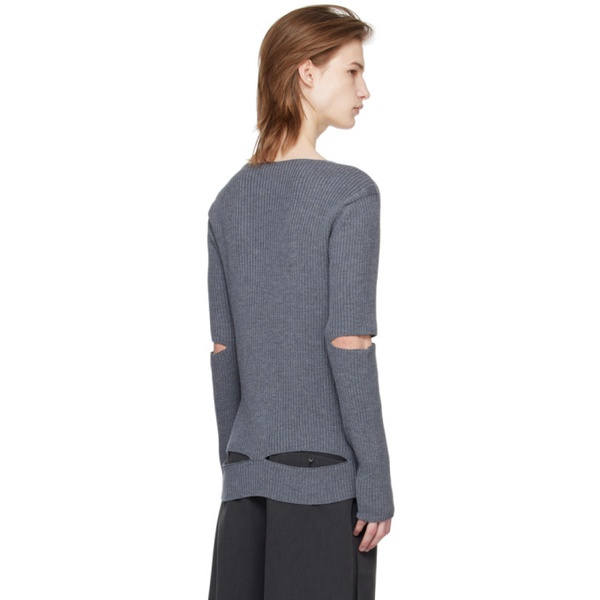  T/SEHNE SSENSE Exclusive Gray Sweater 241612M206001